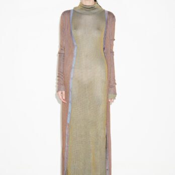 TL180 knitwear Clotilde Knitted Dress Vanise Oliva and celeste 02