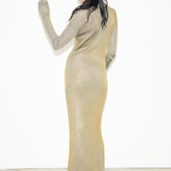 TL180 knitwear Clotilde Knitted Dress Vanise Oliva and celeste 04