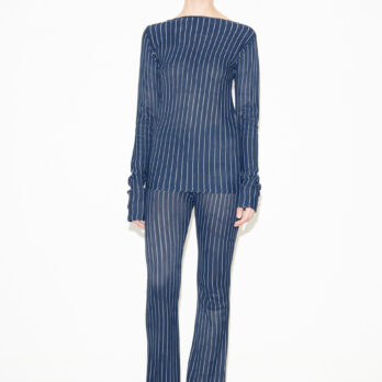 TL180 knitwear Dani Knitted Pants Gessato Navy and Panna 02