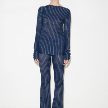 TL180 knitwear Dani Knitted Pants Gessato Navy and Panna 03