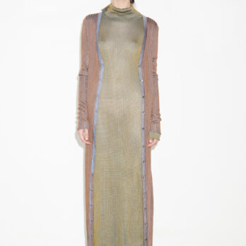 TL180 knitwear Leonie Knitted Long Cardigan Vanise Caramello and Celeste 01