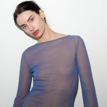 TL180 knitwear Lula Knitted Dress Celeste and Arancio 03