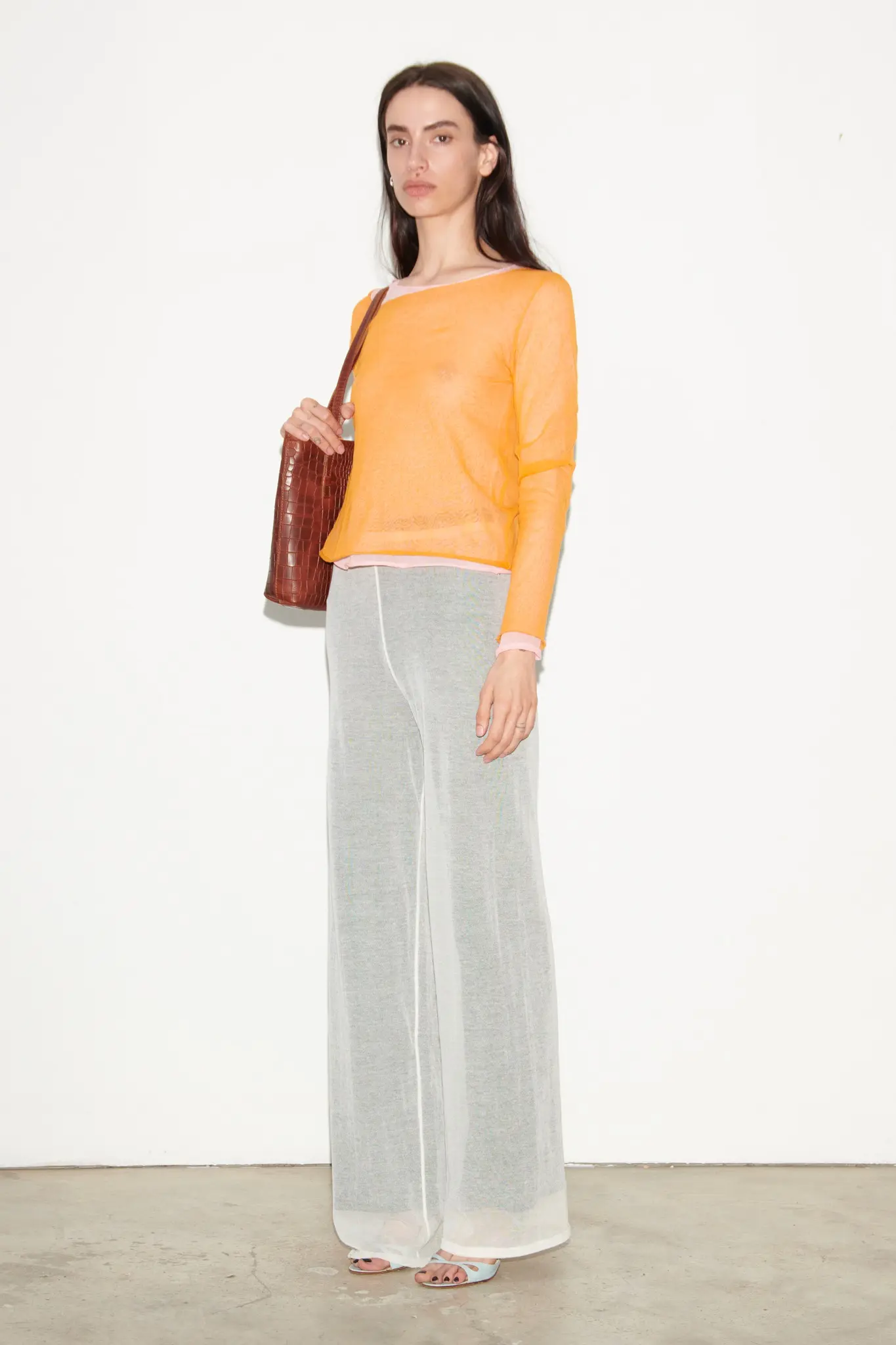 TL180 Knitwear Zeno Double Layer Knitted Pants Bianco and Nero 04