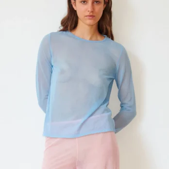 TL180 Knitwear Giono Knitted Top Celeste 01