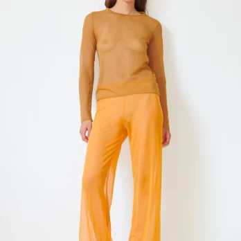 TL180 Knitwear Nico Knitted Pants Arancio 01