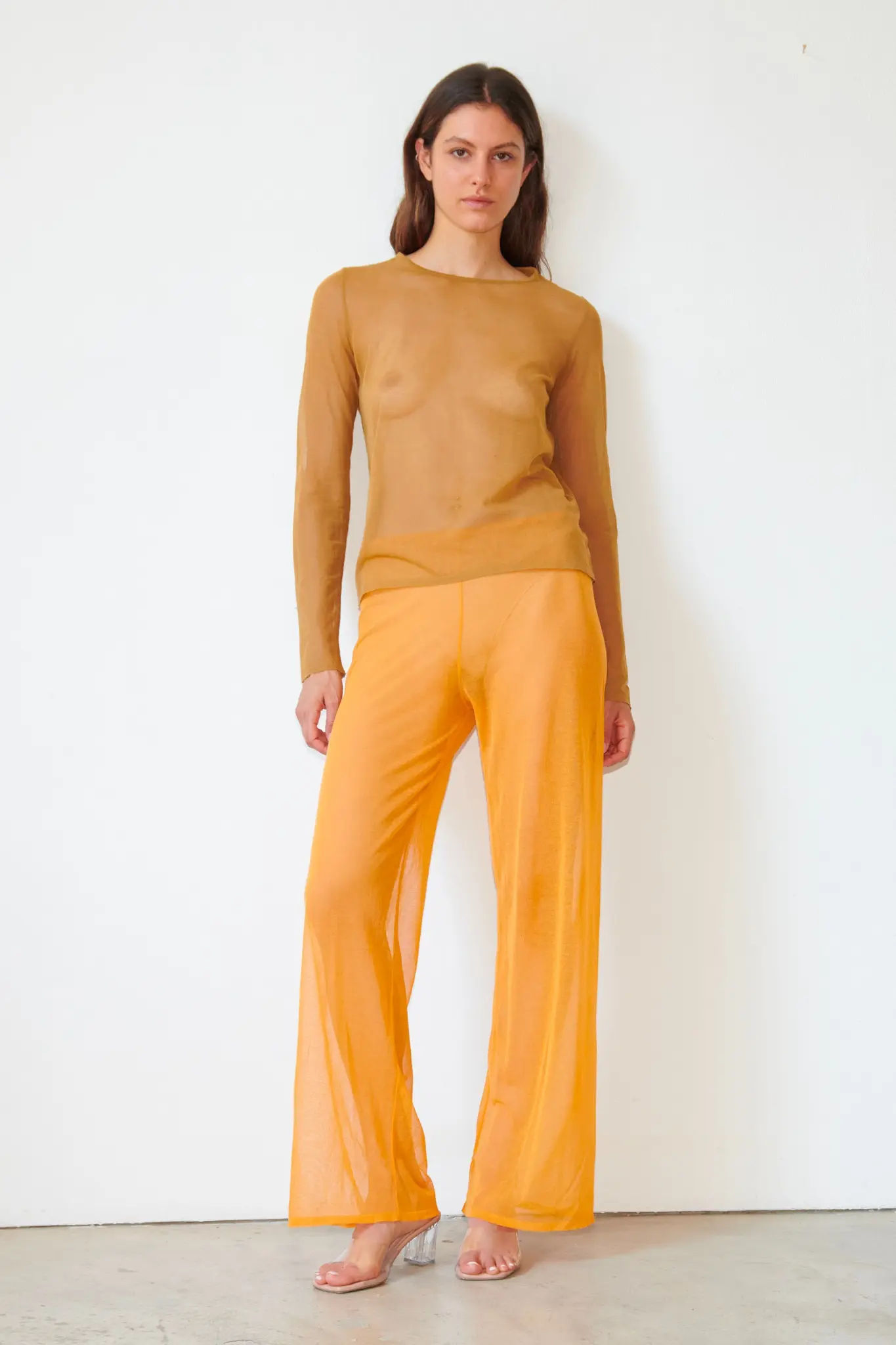 TL180 Knitwear Nico Knitted Pants Arancio 01