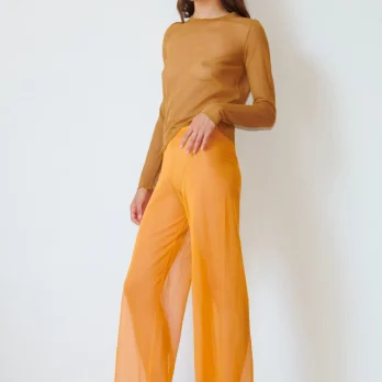 TL180 Knitwear Nico Knitted Pants Arancio 02