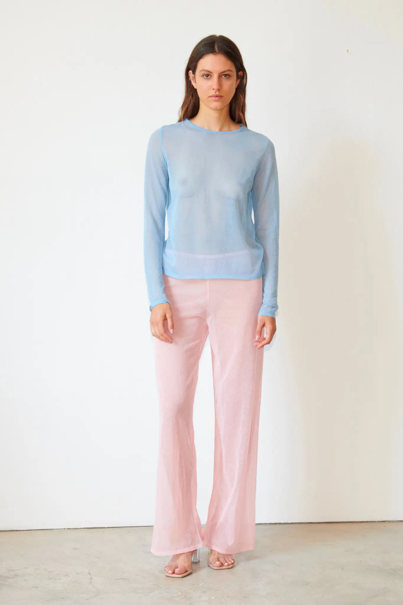 TL180 Knitwear Nico Knitted Pants Rosa 01