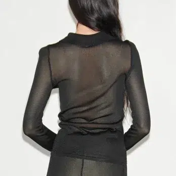 TL180 Knitwear Polo knitted top nero 02