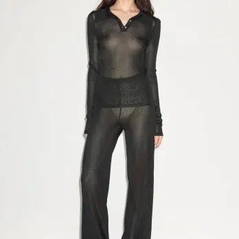 TL180 Knitwear Polo knitted top nero 04